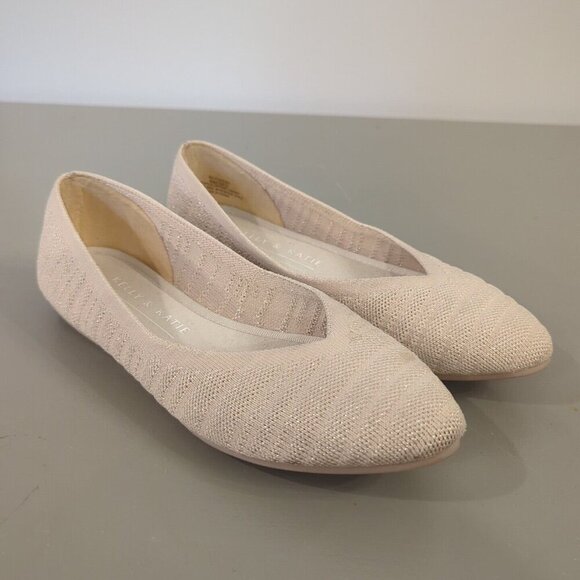 Kelly And Katie Fonzie 2 Ballet Flat Cream Washable Pointy Toe Size 6.5M - Picture 9 of 9